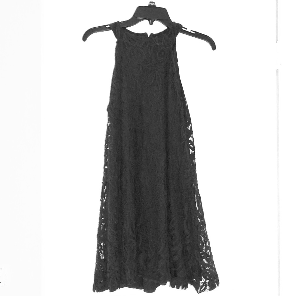 Lace high neck dress